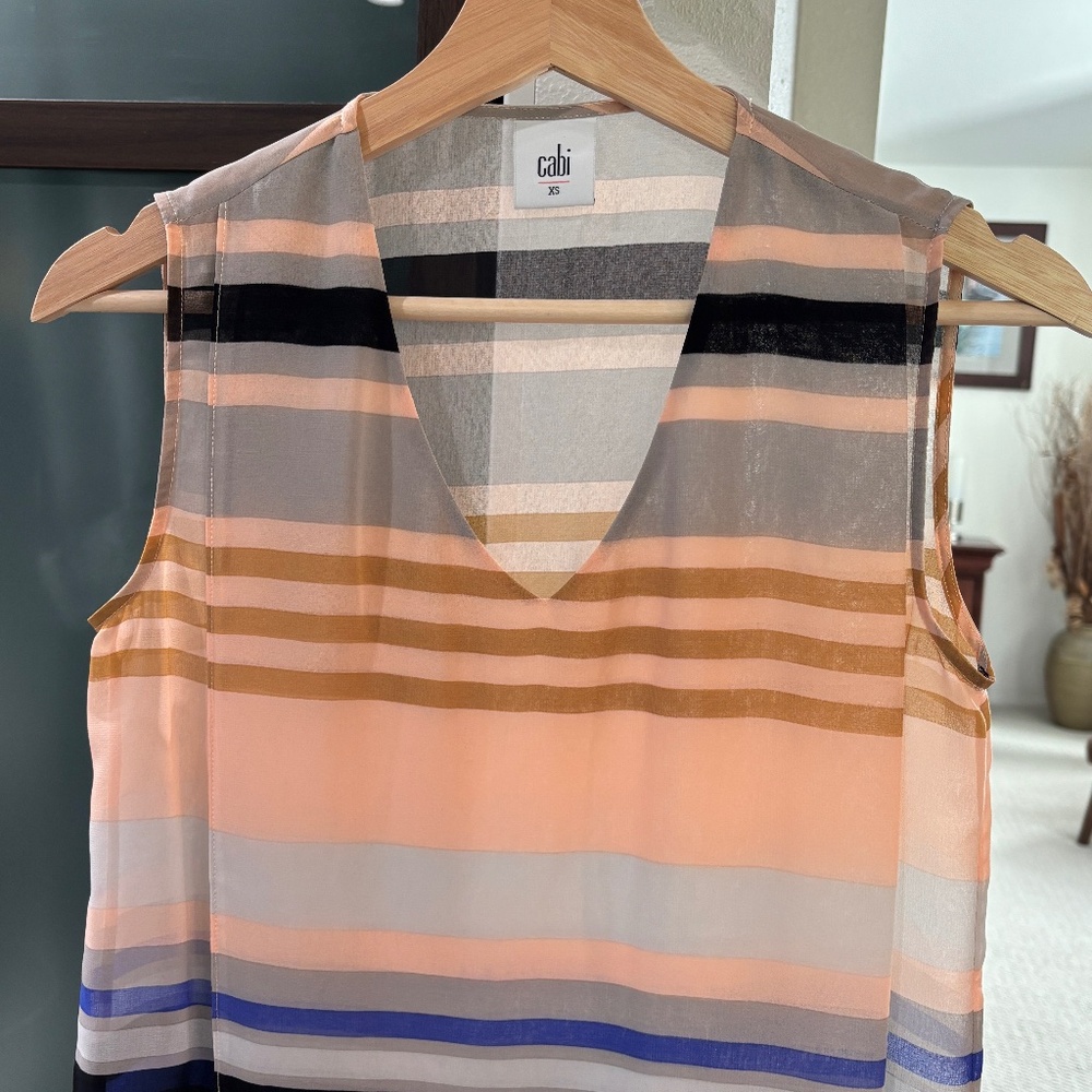 CAbi "Underline" Sheer Blouse - Size XS - Picture 5 of 10